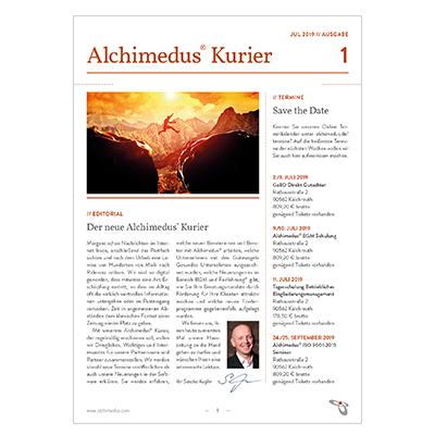 Newsletter Alchimedus Kurier